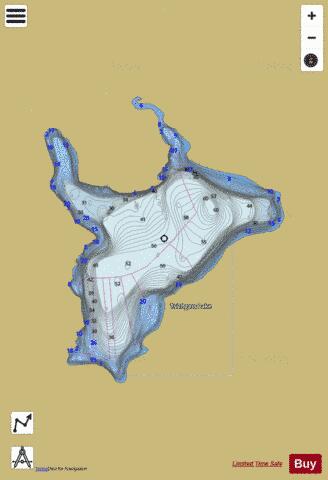 Tsichgass Lake depth contour Map - i-Boating App