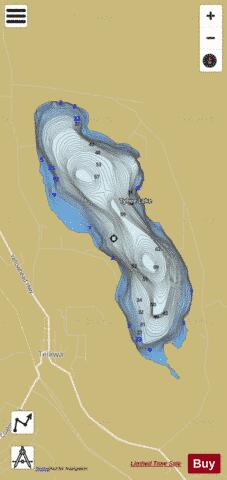 Tyhee Lake depth contour Map - i-Boating App
