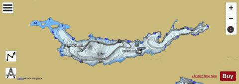 Uncha Lake depth contour Map - i-Boating App