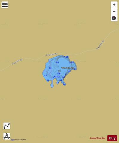 Warhorse Lake depth contour Map - i-Boating App