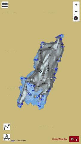 Wee Sandy Lake depth contour Map - i-Boating App