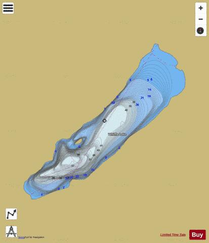 Whiffle Lake depth contour Map - i-Boating App