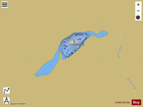 Whitley Lake depth contour Map - i-Boating App