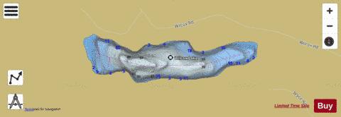 Wilcox Lake depth contour Map - i-Boating App