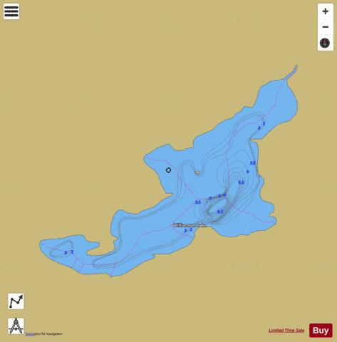 Williamson Lake depth contour Map - i-Boating App