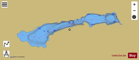 Willington Lake depth contour Map - i-Boating App