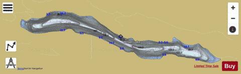 Wilson Lake depth contour Map - i-Boating App