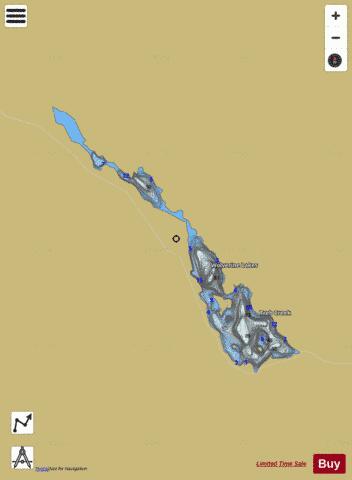 Wolverine Lakes depth contour Map - i-Boating App