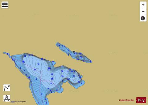 Wort Lake depth contour Map - i-Boating App