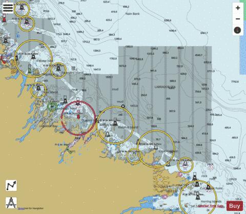 Cape Harrison to/\xE0 Nunaksaluk Island Marine Chart - Nautical Charts App