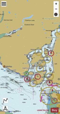 Strait of Georgia, Central Portion\Partie Centrale (Part 2 of 2) Marine Chart - Nautical Charts App