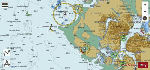 Bonilla Island to/\xE0 Edye Passage part 3 of 4 Marine Chart - Nautical Charts App