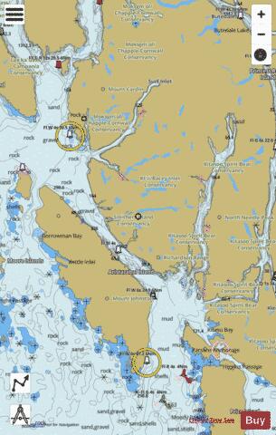 Caama\xF1o Sound and Approaches/et les approches (Part 2) Marine Chart - Nautical Charts App