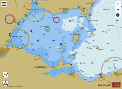 Pelee Passage to\a la Detroit River Marine Chart - Nautical Charts App