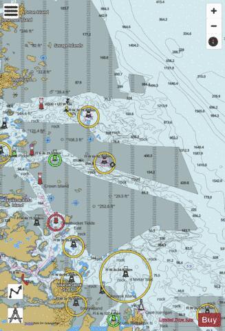 Nunaksuk Island to Calf,Cow and Bull Islands Marine Chart - Nautical Charts App