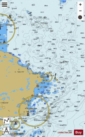 Indian Bay to/a Wadham Islands Marine Chart - Nautical Charts App