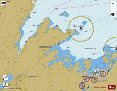 White Bay and/et Notre Dame Bay Marine Chart - Nautical Charts App