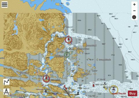 South Auliatsivik Island to/a Fenstone Tickle Island Marine Chart - Nautical Charts App