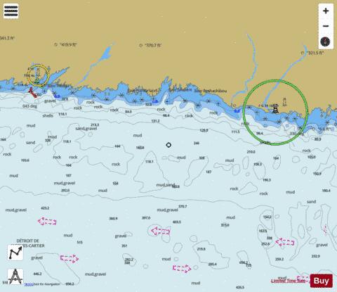 Baie Washtawouka a/to Baie Piashti Marine Chart - Nautical Charts App