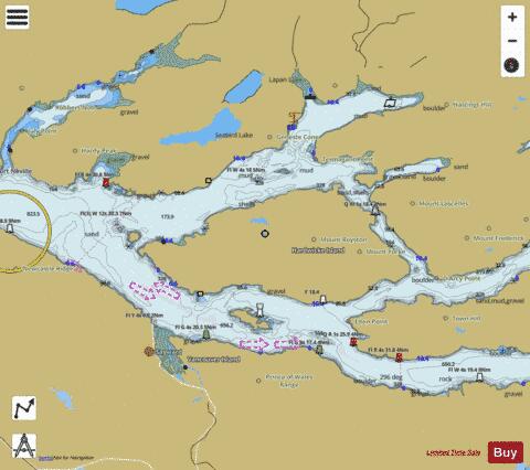 Johnstone Strait, Race Passage and\et Current Passage Marine Chart - Nautical Charts App