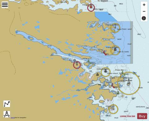 St. Lewis Sound and/et Inlet Marine Chart - Nautical Charts App