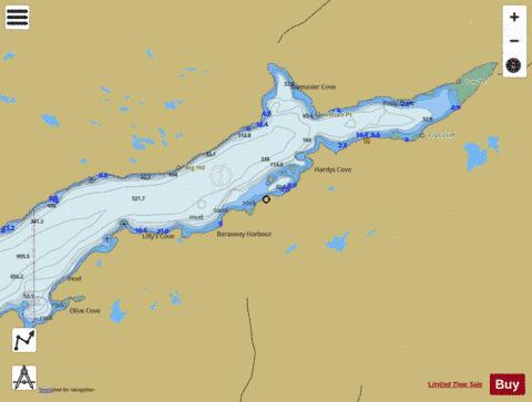 Hermitage Bay, Continuation Marine Chart - Nautical Charts App