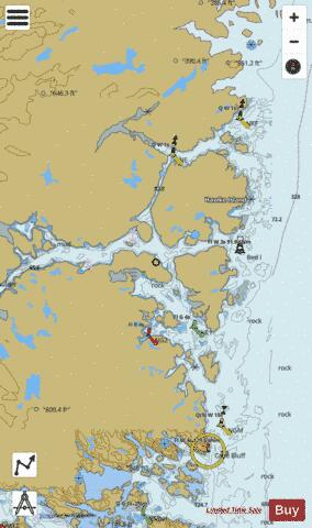 Hawke Bay and / et Deer Pass (Squasho Run) Marine Chart - Nautical Charts App