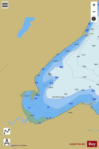 Continuation A:Northerm Arm Marine Chart - Nautical Charts App