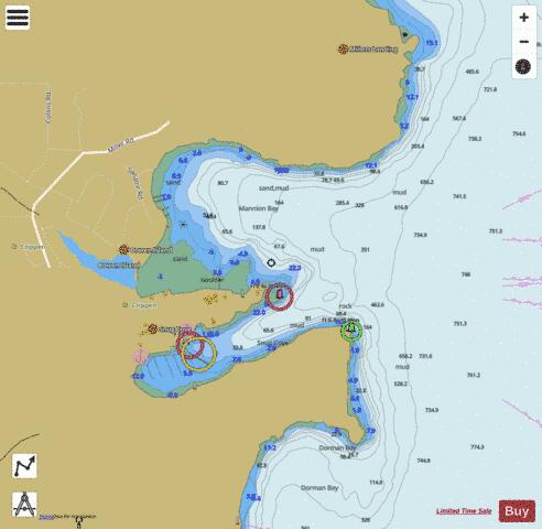 Mannion Bay and\et Snug Cove Marine Chart - Nautical Charts App