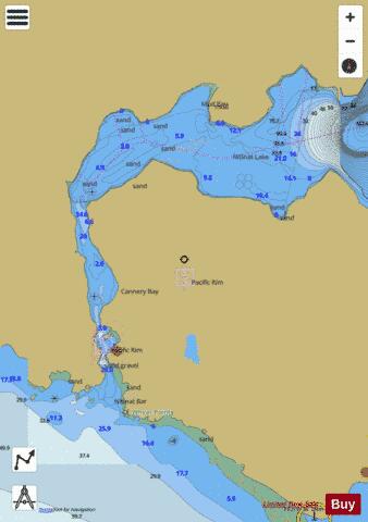 Nitinat Narrows to\a Nitinat Lake Marine Chart - Nautical Charts App