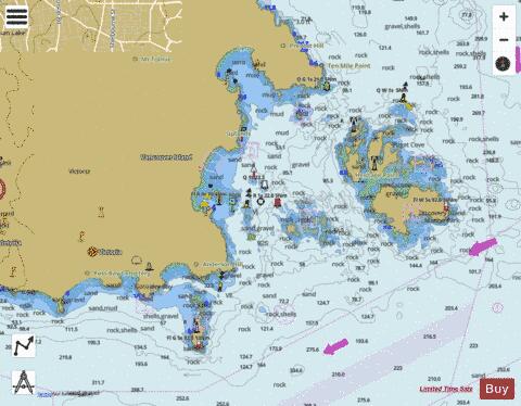 Approaches to\Approches a Oak Bay Marine Chart - Nautical Charts App