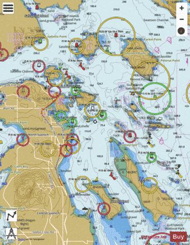 Approaches to\Approches a Sidney Marine Chart - Nautical Charts App