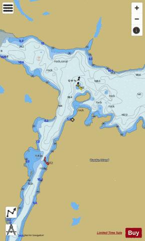 Northern Entrance to Squasho Run Marine Chart - Nautical Charts App