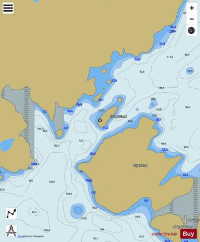 Northern Entrance to/a Caplin Bay Marine Chart - Nautical Charts App