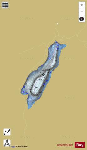 Moraine Lake depth contour Map - i-Boating App
