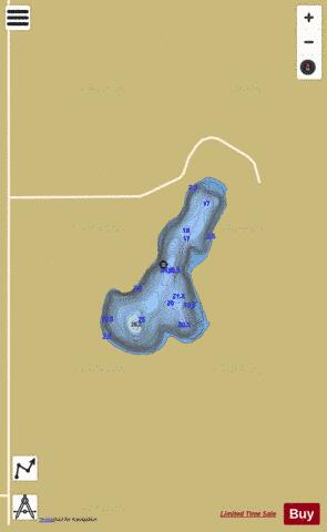 West Langan Lake depth contour Map - i-Boating App