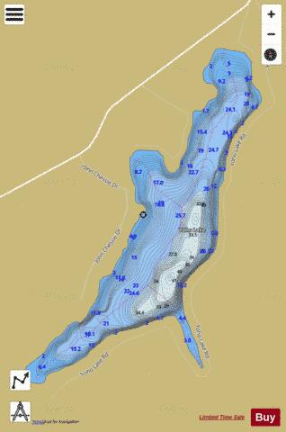Yoho Lake depth contour Map - i-Boating App