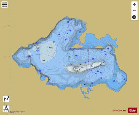 Big Northeast Pond depth contour Map - i-Boating App