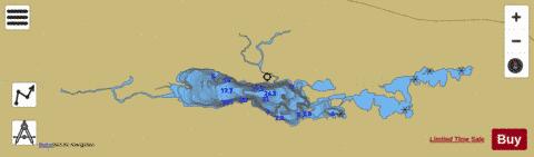 Crooks Lake depth contour Map - i-Boating App