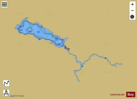 Fishy Lake depth contour Map - i-Boating App