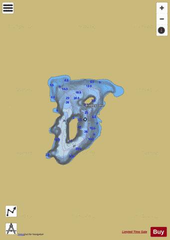 Bradley Lake depth contour Map - i-Boating App