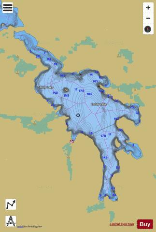 Caddy Lake depth contour Map - i-Boating App