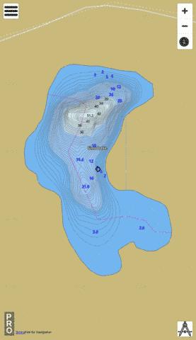 Gass Lake depth contour Map - i-Boating App