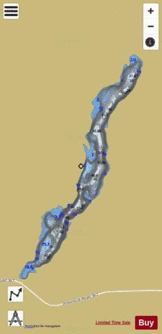 Gull Lake depth contour Map - i-Boating App