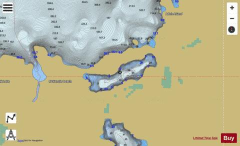 Hunt Lake depth contour Map - i-Boating App