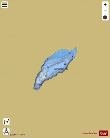 Kormans Lake depth contour Map - i-Boating App
