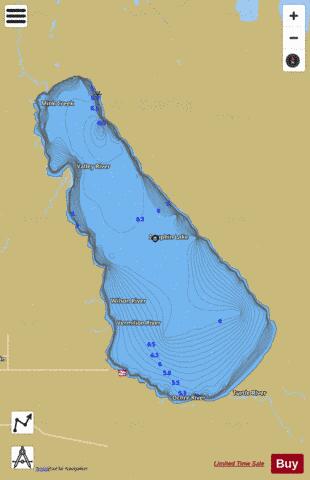 Lake Dauphin depth contour Map - i-Boating App