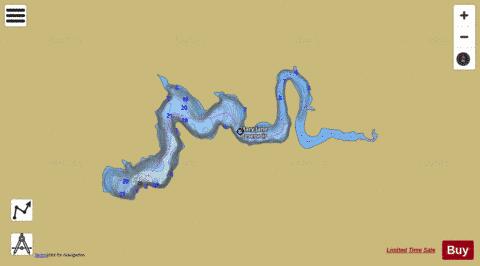 Mary Jane Reservoir depth contour Map - i-Boating App