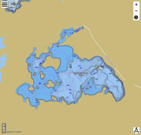 North Steeprock Lake depth contour Map - i-Boating App