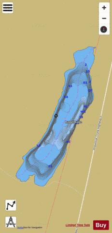 Russell Lake depth contour Map - i-Boating App
